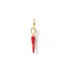 Arms of Eve Cornicello Red Single Charm Earring | Aoe Man