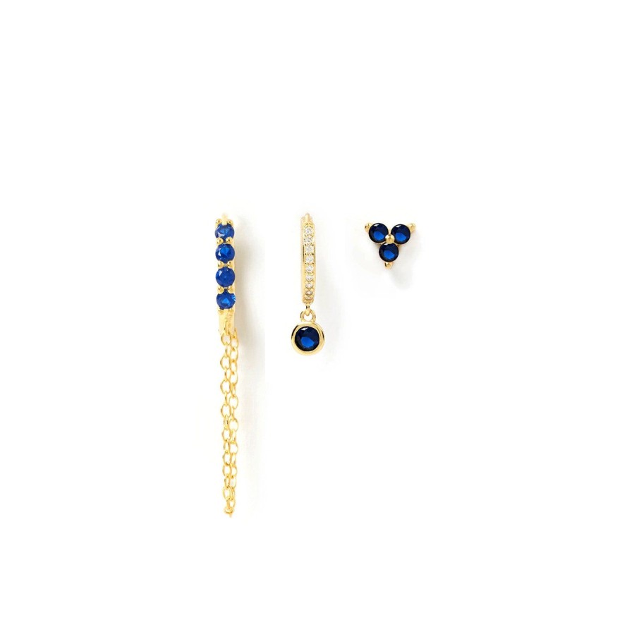 Arms of Eve Honey Single Earring Stack - Sapphire | Earring Stacks