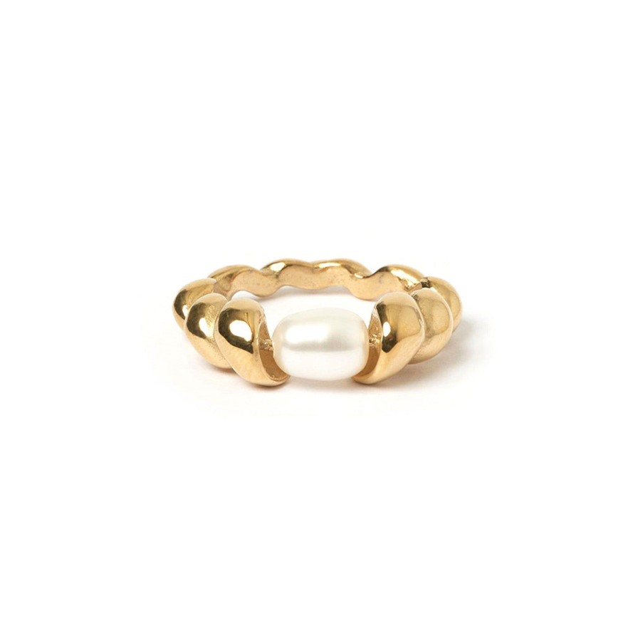 Arms of Eve Riviera Gold And Pearl Ring | Rings