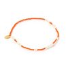 Arms of Eve Poppy Pearl & Glass Beaded Anklet - Orange | Anklets