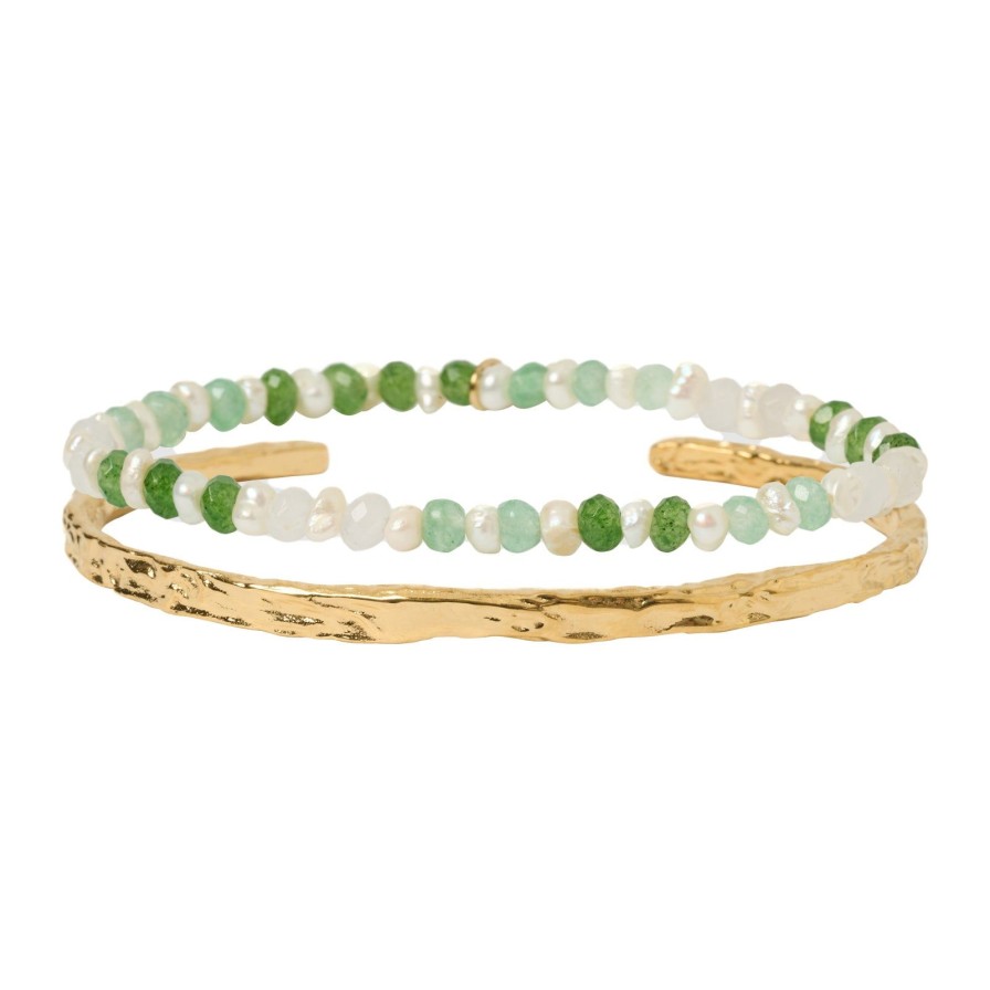 Arms of Eve Petal Bracelet Stack - Moss | Stacks