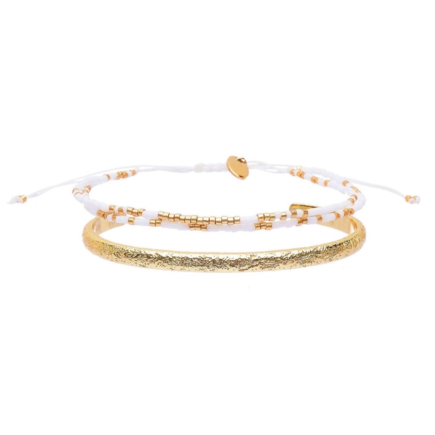 Arms of Eve Velma Bracelet Stack - White | Bracelet Stacks