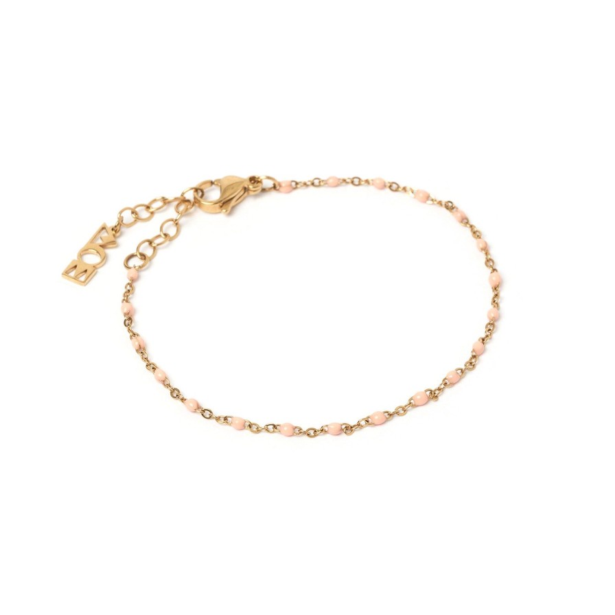 Arms of Eve Peggy Gold And Enamel Bracelet - Peach | Bracelets