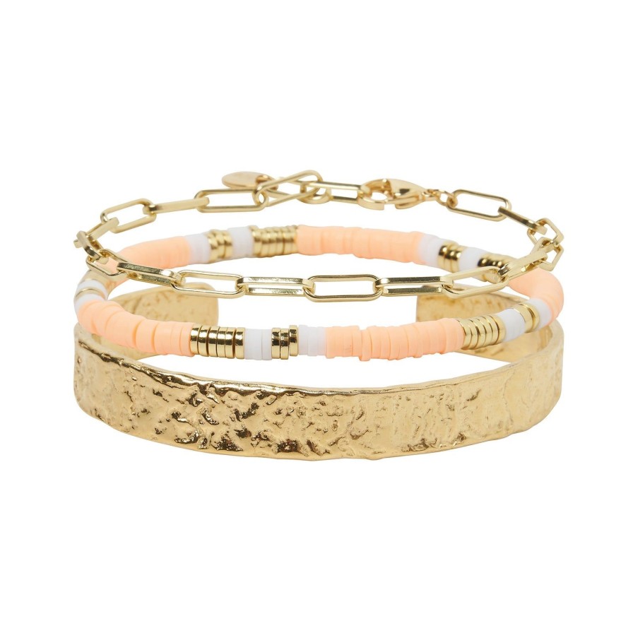 Arms of Eve Savana Bracelet Stack - Coral | Bracelet Stacks