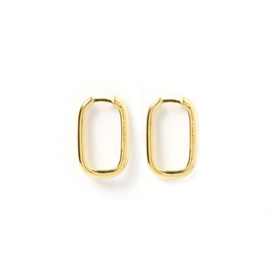 Arms of Eve Link-Up Gold Hoop Huggies - Medium | Earrings