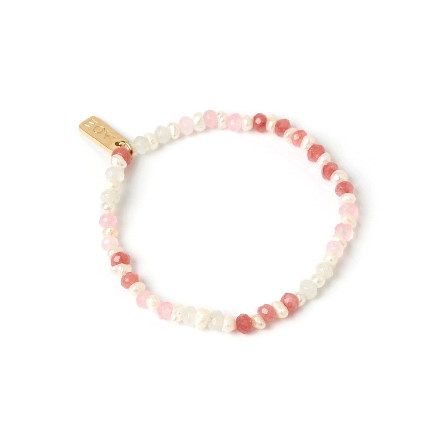 Arms of Eve Bloom Pearl And Gemstone Bracelet - Watermelon | Bracelets