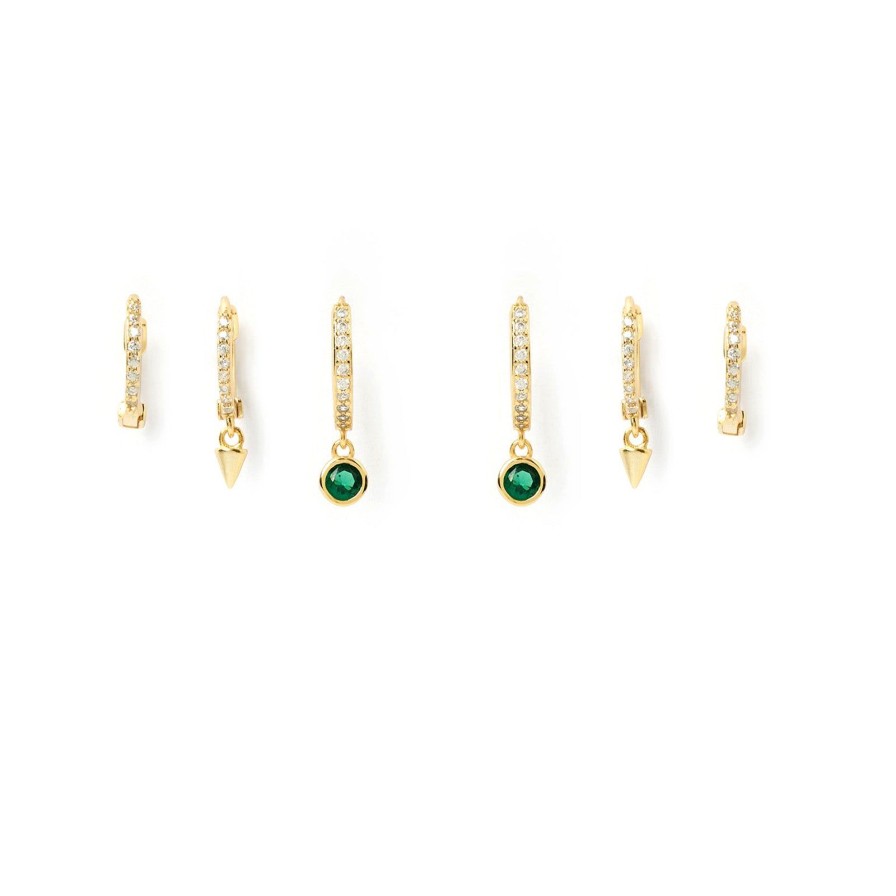 Arms of Eve Glitter Earring Stack - Emerald | Earring Stacks