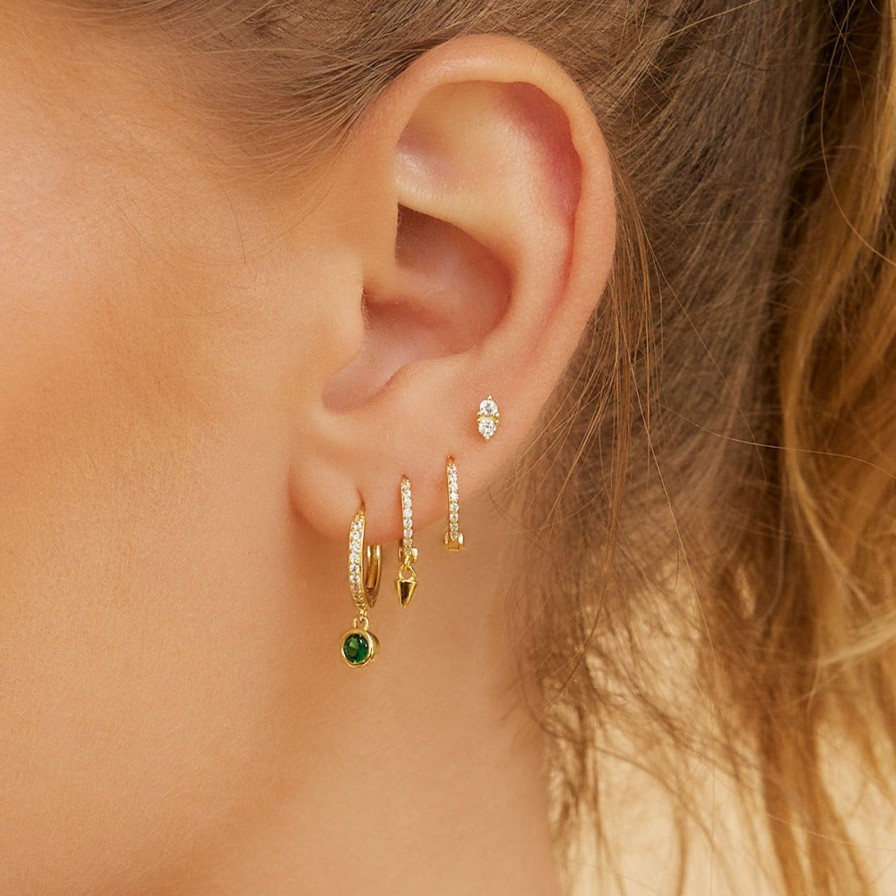 Arms of Eve Glitter Earring Stack - Emerald | Earring Stacks