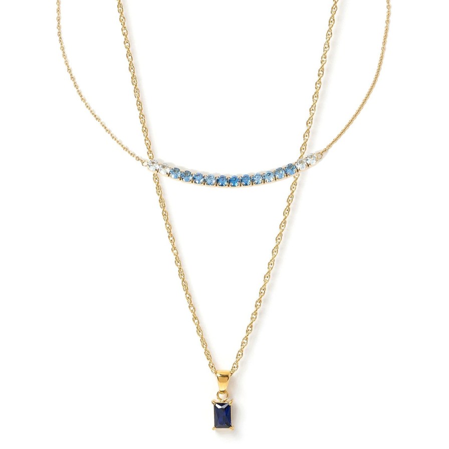 Arms of Eve Ombre Necklace Stack - Sapphire | Necklace Stacks