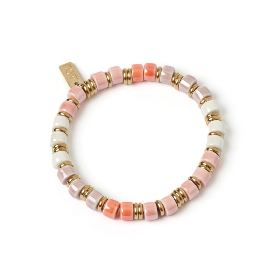 Arms of Eve Skylar Ceramic And Gold Bracelet - Peony | Bracelets