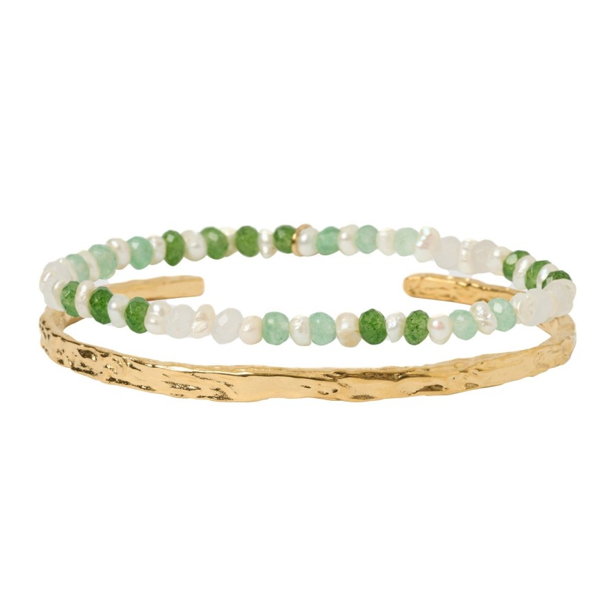 Arms of Eve Petal Bracelet Stack - Moss | Bracelet Stacks