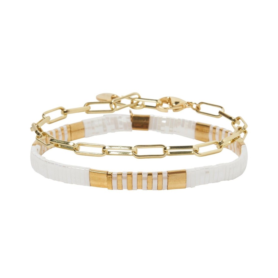 Arms of Eve Aria Bracelet Stack - Coconut | Bracelet Stacks