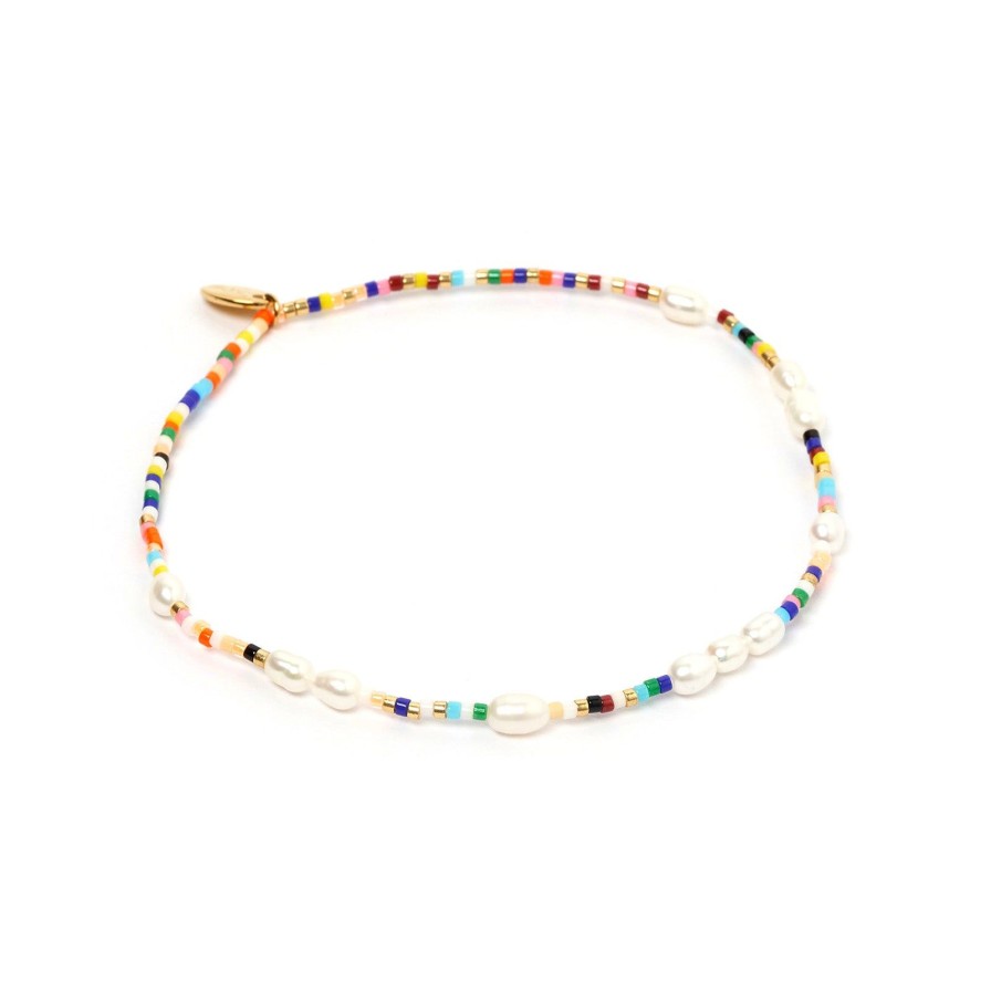 Arms of Eve Priscilla Pearl And Beaded Anklet | Anklets