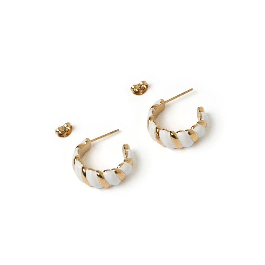 Arms of Eve Hudson Gold And Enamel Hoops | Earrings