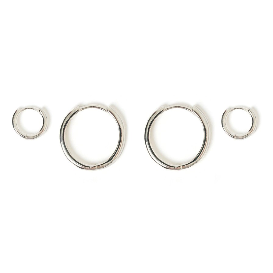 Arms of Eve Circle Earring Stack - Silver | Earring Stacks