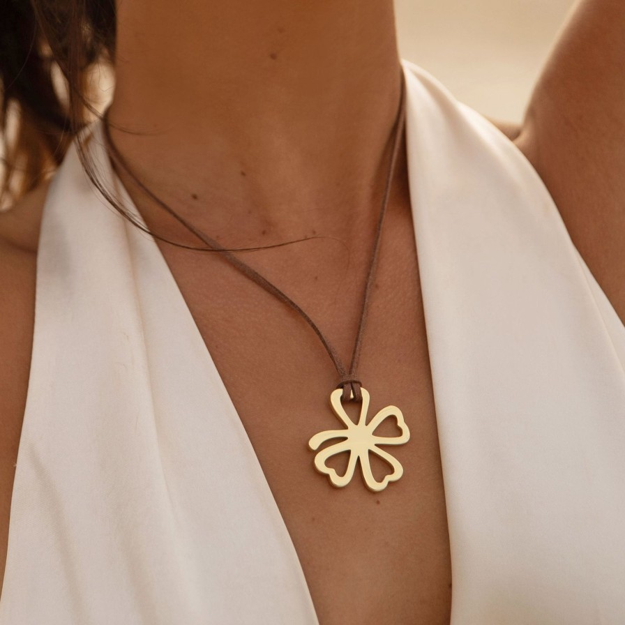 Arms of Eve Rahnee Gold Clover Necklace | Necklaces