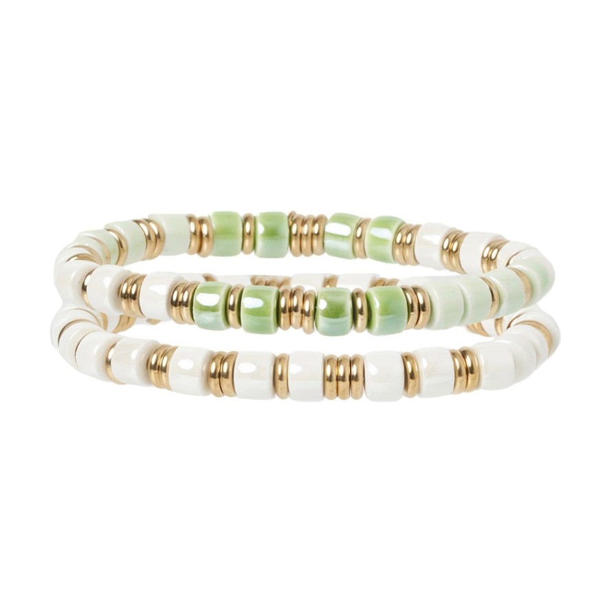 Arms of Eve Skylar Bracelet Stack - Mint | Bracelet Stacks