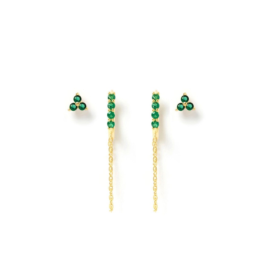 Arms of Eve Zion Earring Stack - Emerald | Earring Stacks