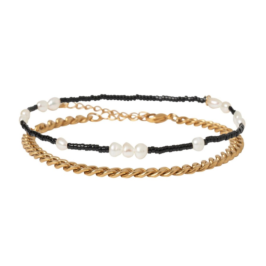 Arms of Eve Azalea Anklet Stack - Black | Anklet Stacks