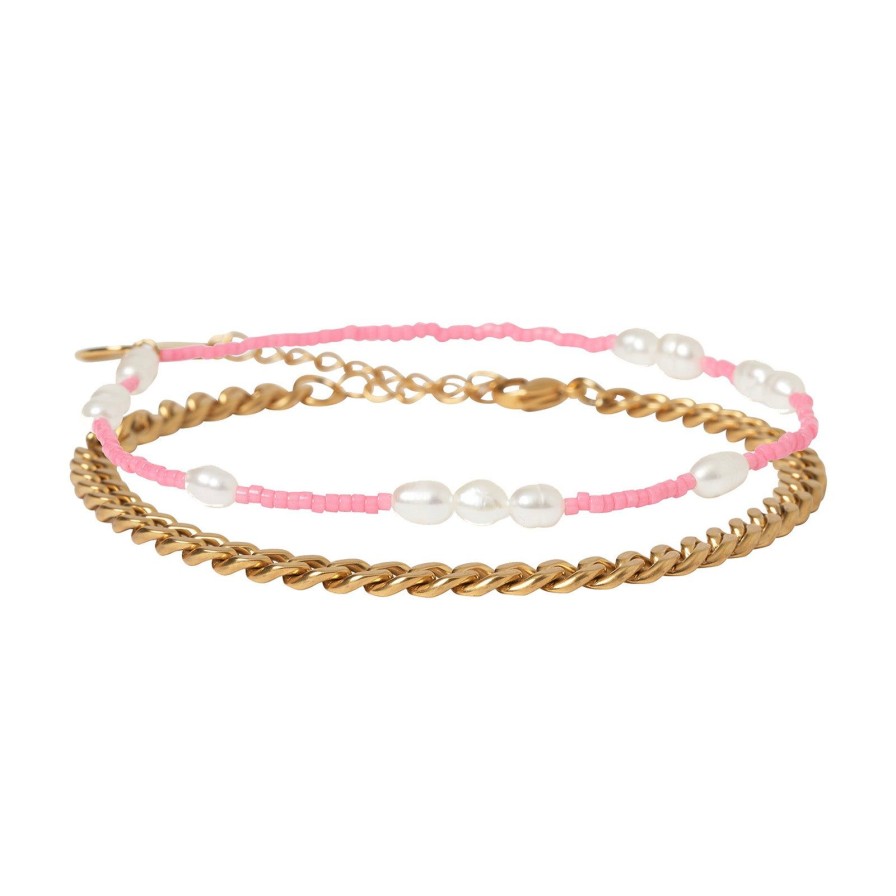 Arms of Eve Azalea Anklet Stack - Pink | Anklet Stacks