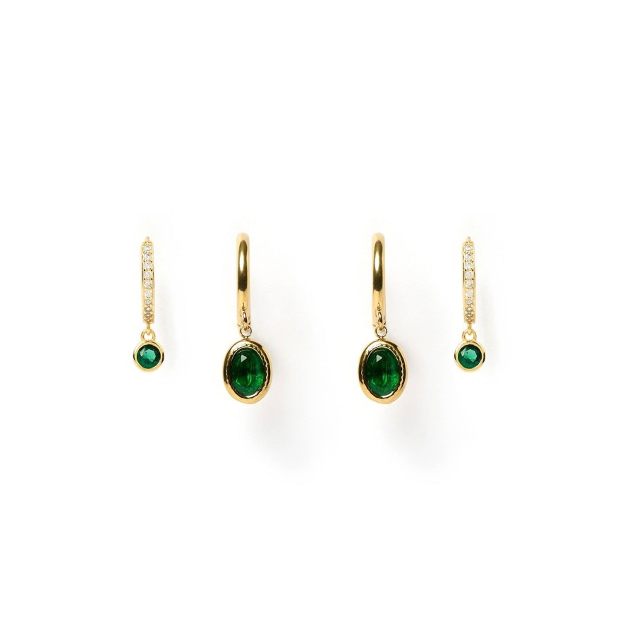 Arms of Eve Electra Earring Stack - Emerald | Earring Stacks