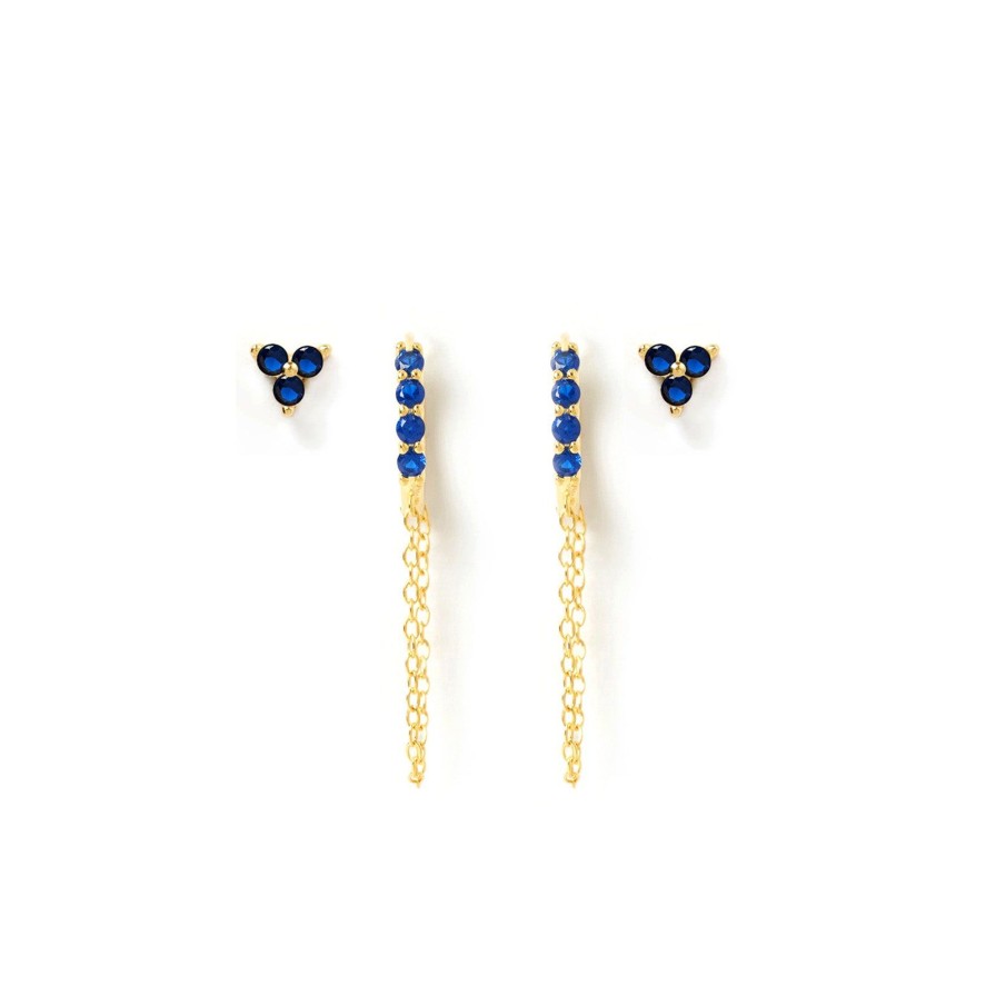 Arms of Eve Zion Earring Stack - Sapphire | Earring Stacks