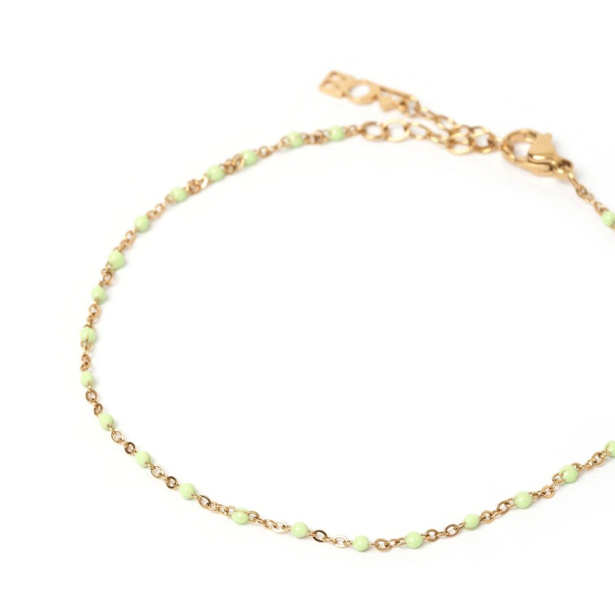 Arms of Eve Peggy Gold And Enamel Anklet - Mint | Anklets