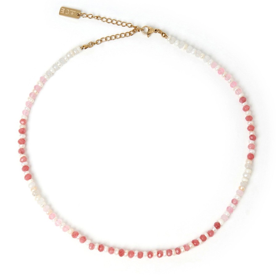 Arms of Eve Bloom Pearl And Gemstone Necklace - Watermelon | Necklaces