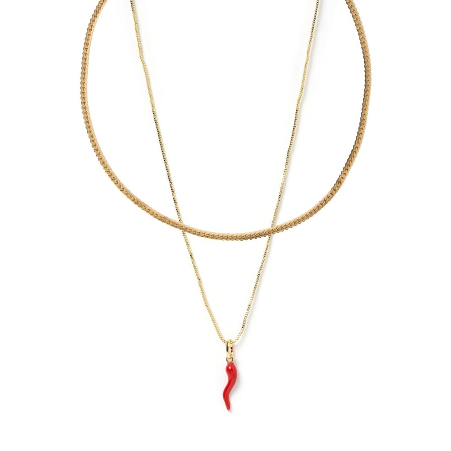 Arms of Eve Red Hot Necklace Stack | Necklace Stacks